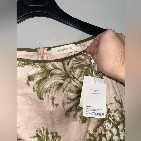 ZIMMERMANN - empire bodice printed blouse size US 8 - Picture 10 of 10